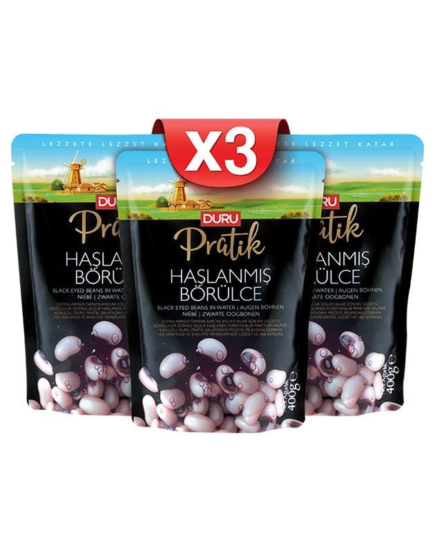 3'lü Pratik Haşlanmış Börülce (3 x 400g)