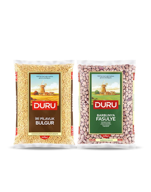İri Pilavlık Bulgur 1kg + Barbunya Fasulye 1kg
