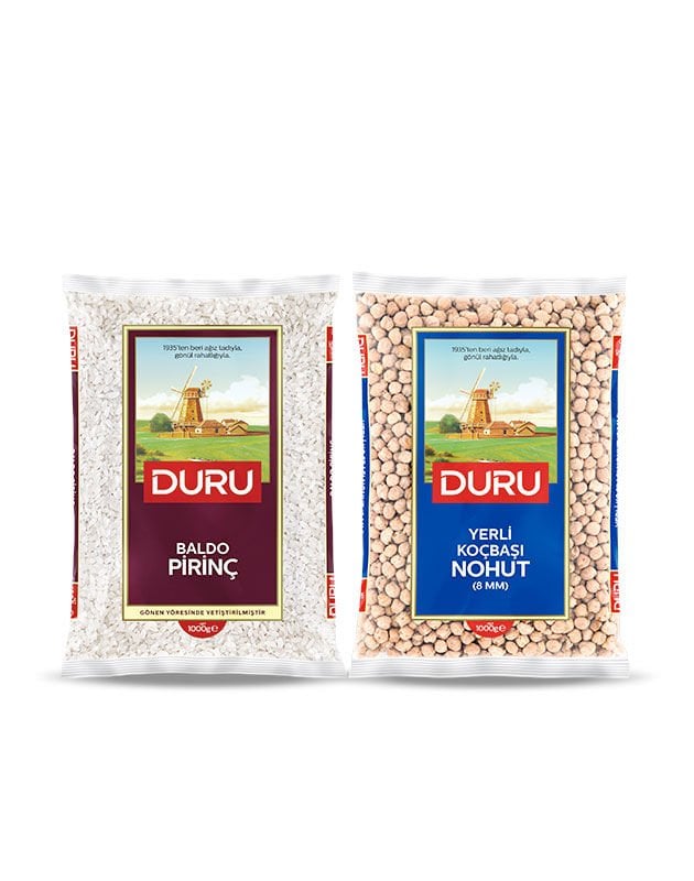 Baldo Pirinç 1 kg + Koçbaşı Nohut 8mm 1kg