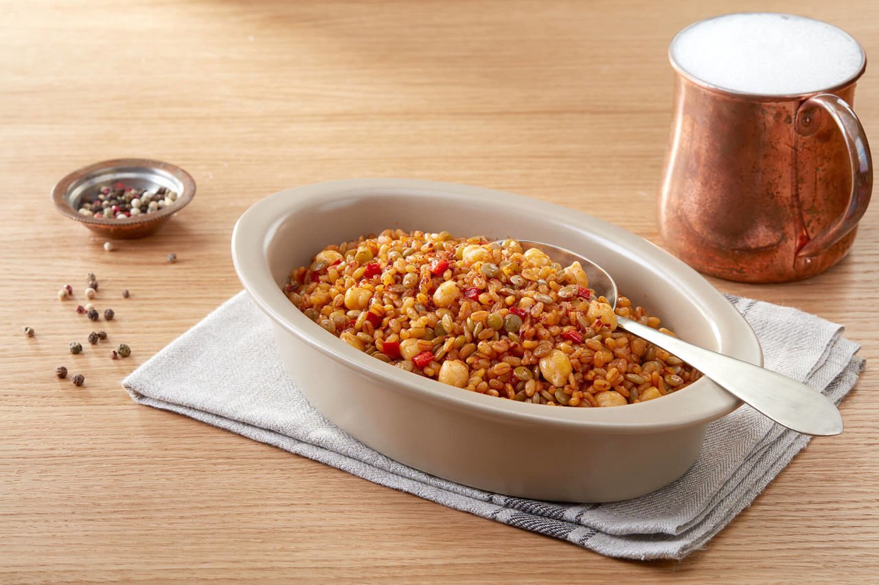 Mercimek ve Nohutlu Bulgur Pilavı Tarifi