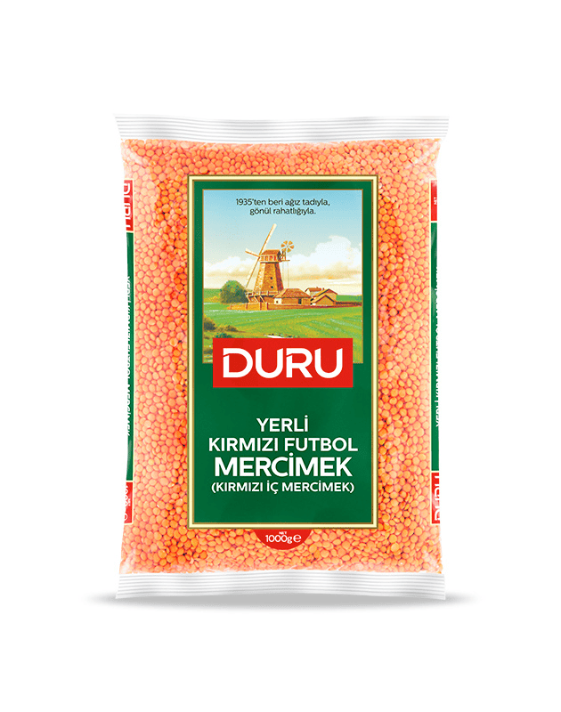 Yerli Kırmızı Futbol Mercimek (Kırmızı İç Mercimek) 1000g