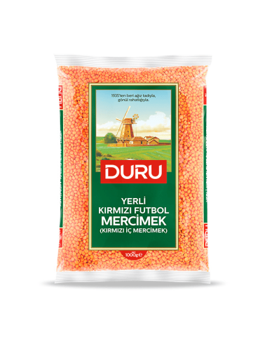 Yerli Kırmızı Futbol Mercimek (Kırmızı İç Mercimek) 1000g