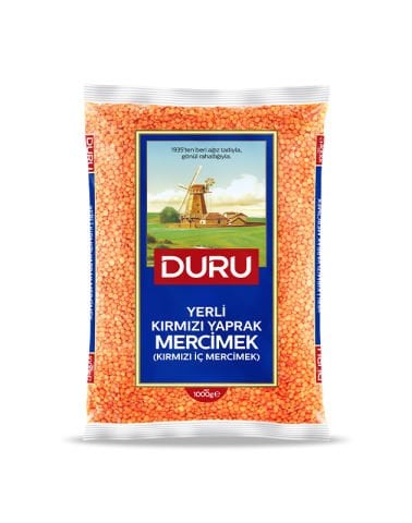Yerli Kırmızı Yaprak Mercimek (Kırmızı İç Mercimek) 1000g