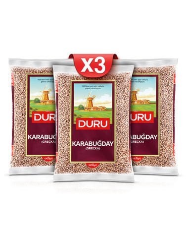 3 'lü Karabuğday (Greçka) Paketi (3 x 1 kg) (Kargo Dahil Fiyat)
