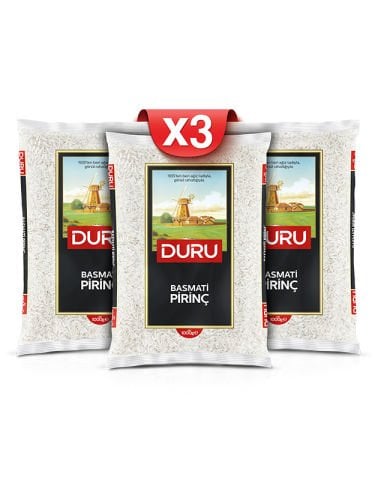 3 'lü Basmati Pirinç Paketi (3 x 1 kg) (Kargo Dahil Fiyat)