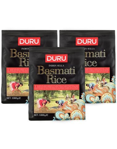 3 'lü Basmati Pirinç (Siyah Paket) (3x 1 kg) (Kargo Dahil Fiyat)