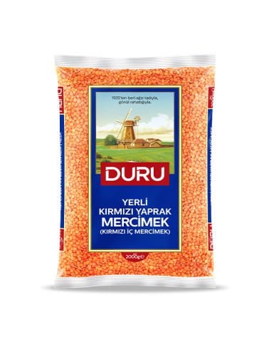 Yerli Kırmızı Yaprak Mercimek (Kırmızı İç Mercimek)  2000g