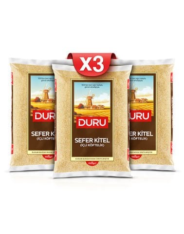 3 'lü Sefer Kitel Bulgur (İçli Köftelik) (3 x 1 Kg)