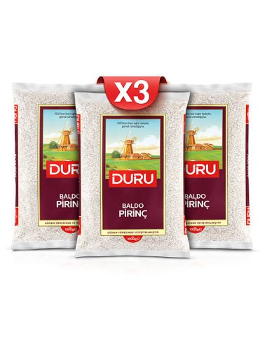 3 'lü Baldo Pirinç (3 x 1 Kg)