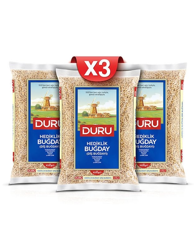 3 'lü Hediklik Buğday (Diş Buğdayı) 3x1kg (Kargo Dahil Fiyat)