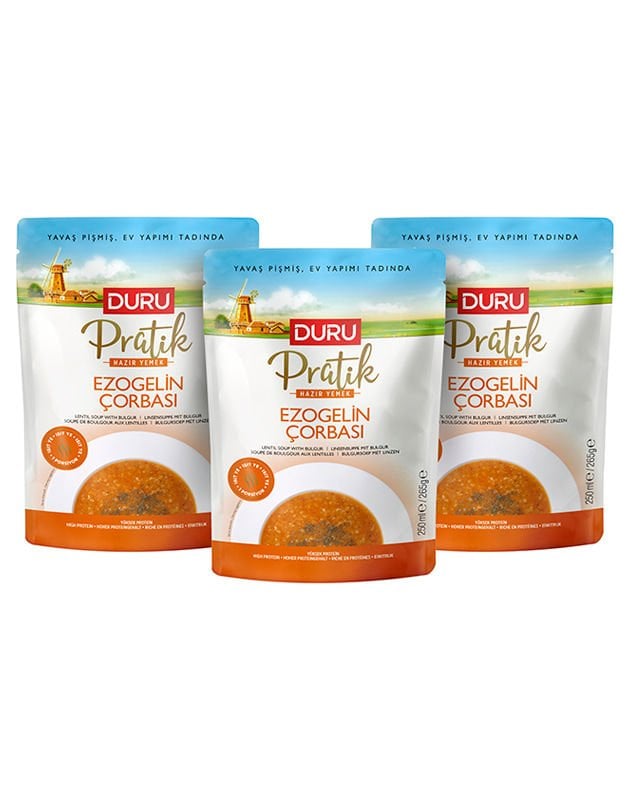 3'lü Duru Pratik Ezogelin Çorbası (3 x 250ml)