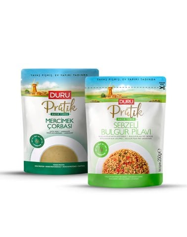 Mercimek Çorbası 250ml + Sebzeli Bulgur Pilavı 250g