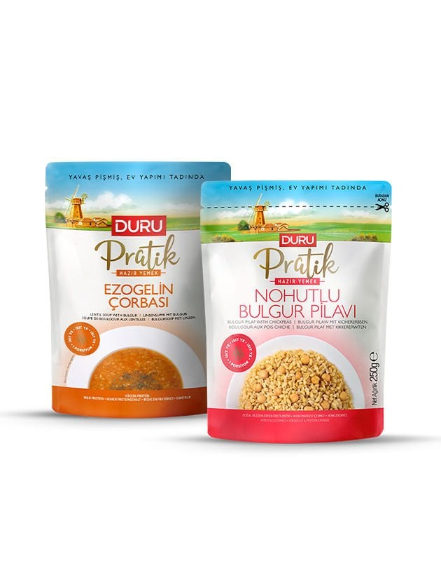 Ezogelin Çorbası 250ml + Nohutlu Bulgur Pilavı 250g
