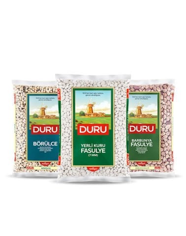 Börülce 1 kg + Kuru Fasulye 7mm 1kg + Barbunya Fasulye 1kg