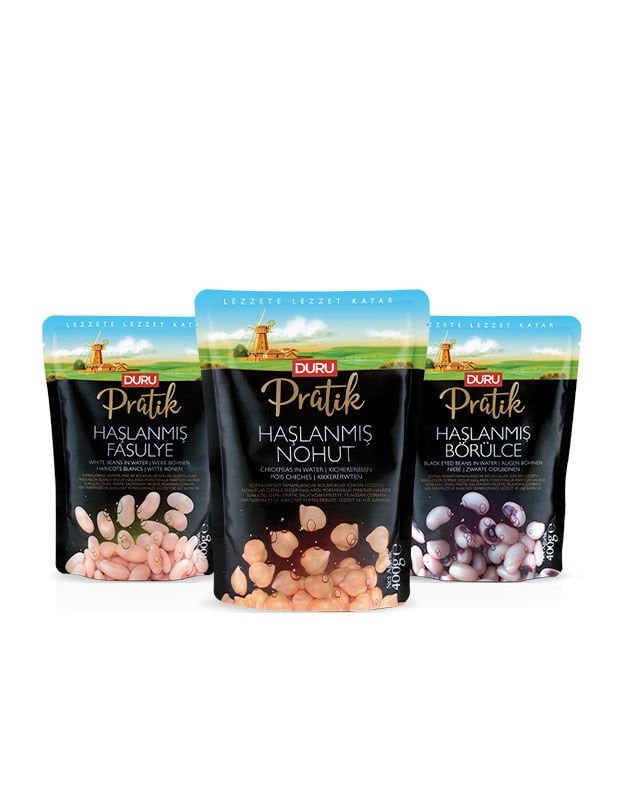 Pratik Haşlanmış Ürünler 3 (Fasulye + Nohut + Börülce) 400g