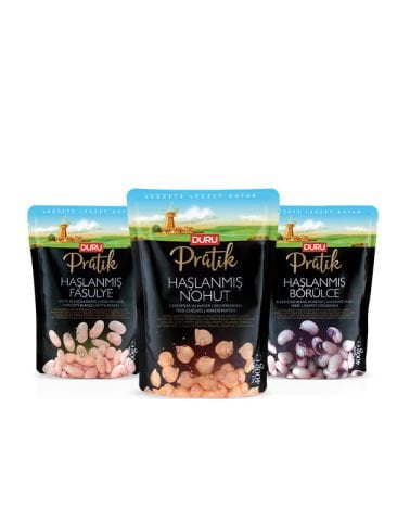 Pratik Haşlanmış Ürünler 3 (Fasulye + Nohut + Börülce) 400g