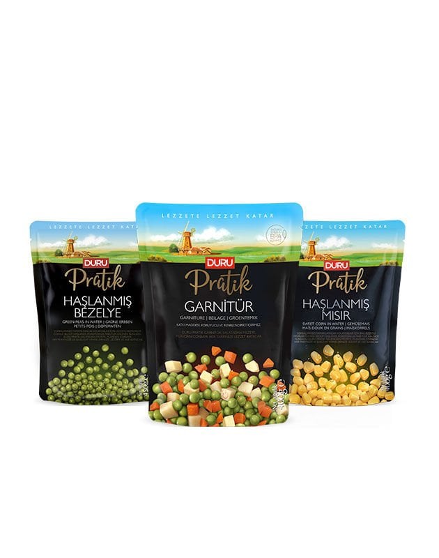 Pratik Haşlanmış Ürünler 1 (Garnitür + Mısır + Bezelye) 400g