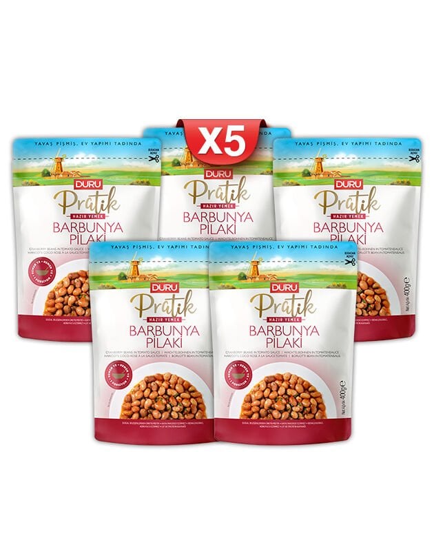 5' li Duru Pratik Barbunya Pilaki (5 x 400g) (Kargo Dahil Fiyat)