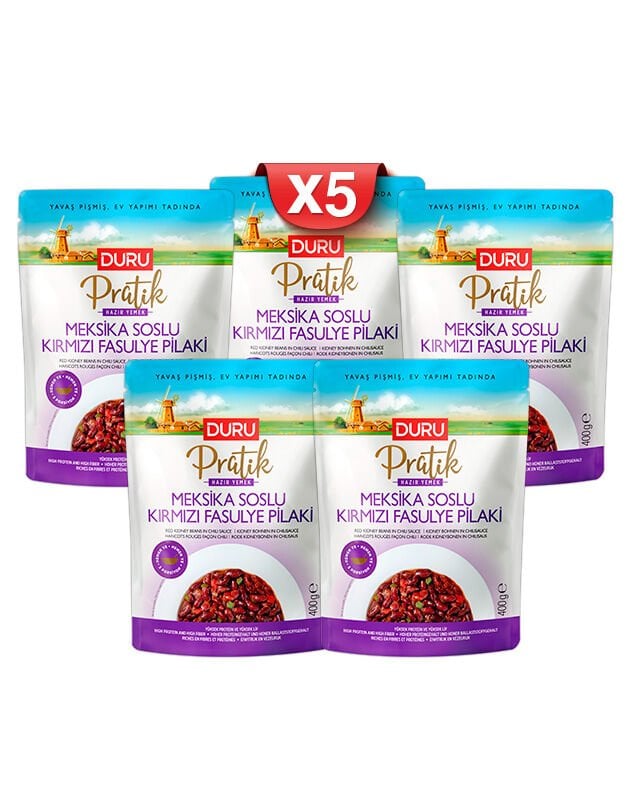 Meksika Soslu Kırmızı Fasulye Pilaki (5x400g) (Kargo Dahil Fiyat)